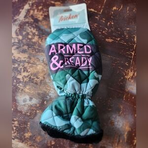 Green Camo Novelty Ice Scraper Mitt